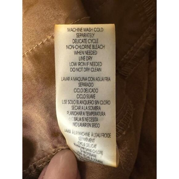 Calvin Klein Pants Women's 16 Camel Faux Suede High Rise Ankle Cropped - Picture 9 of 9